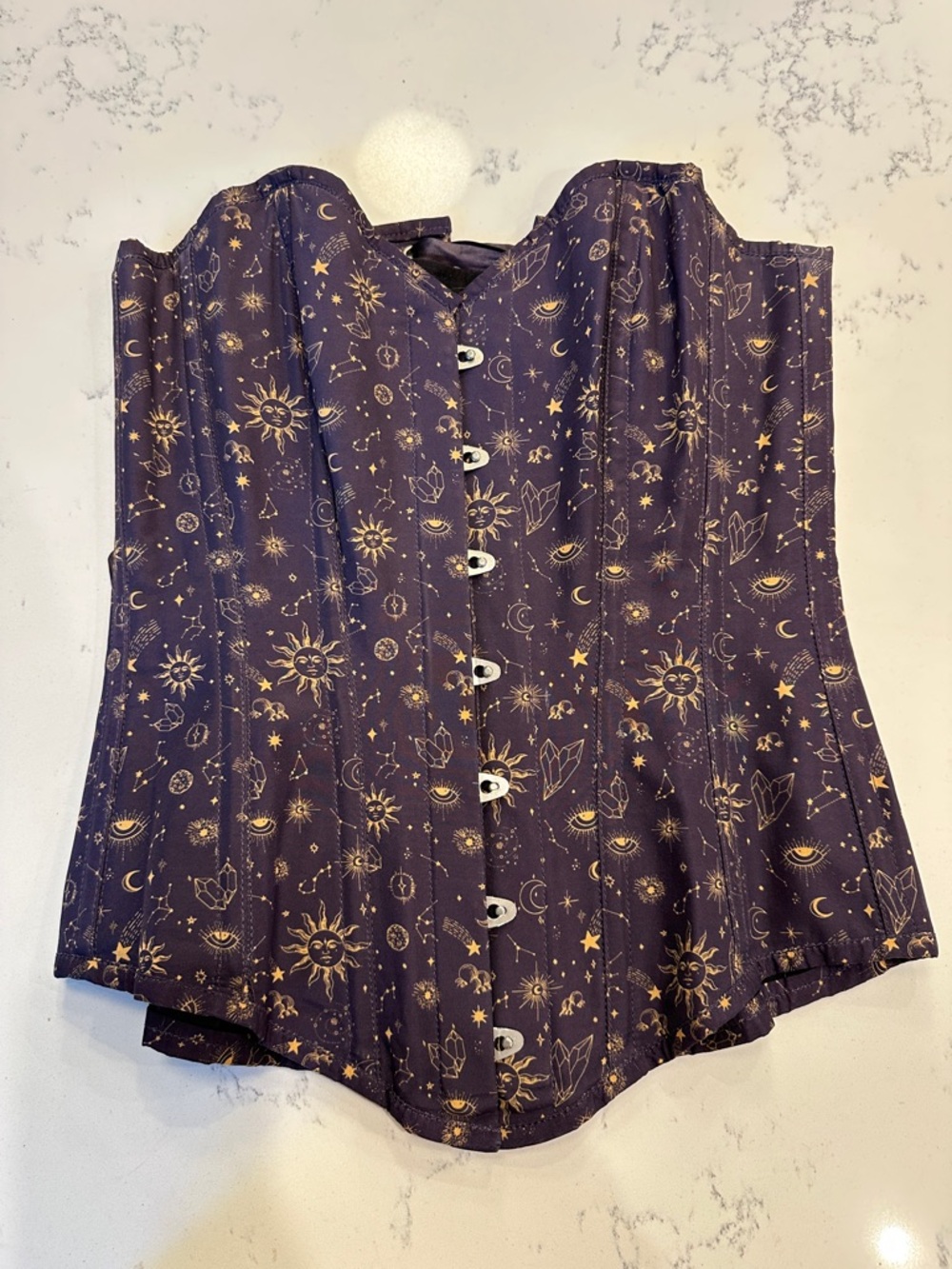 Corset Story Steel Boned Whimsigoth Celestial Witchy Corset size UK 12